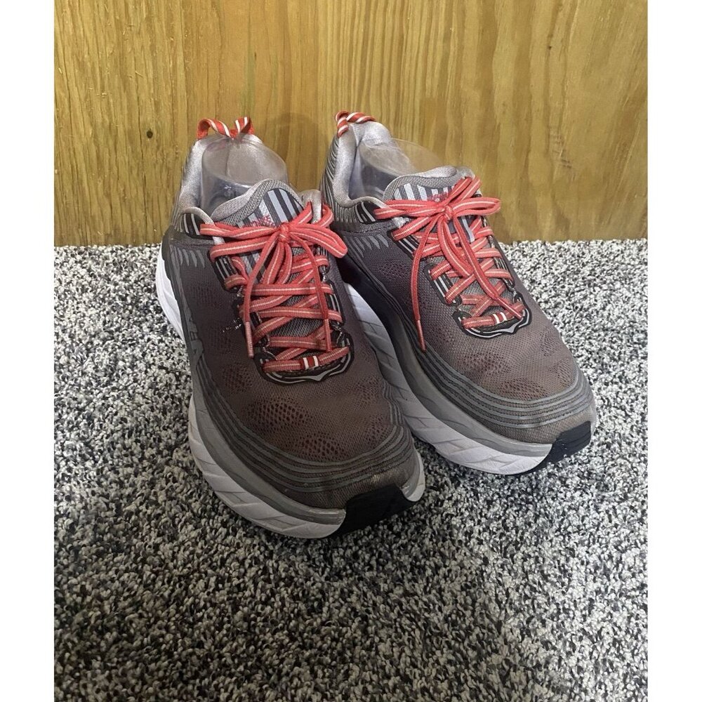 Hoka One One Bondi 6 Running Shoes Gray Alloy Mens Size 9 Wide 2E 1019271ASGY